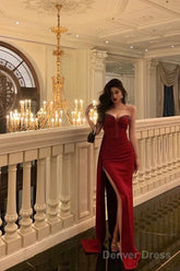 Gorgeous Sheath Sweetheart Red Sleeveless Date Night Dress Prom Dresses Birthday Outfits