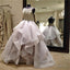 Gorgeous Sparkly Beading Top Organza Ruffles Sleeveless Open Back Ball Gowns Wedding Dresses,