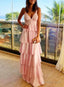 Gorgeous V Neck Pink Long Prom Dress, Formal Dresseses
