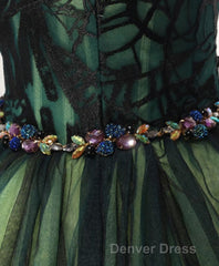 Stylish Tulle Lace Short Prom Dresses, Cute Evening Dresses