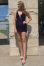 Grape Sequins Homecoming Dresses with Open Back