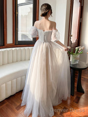 Gray Strapless Tulle Long Prom Dress, Lovely A-Line Evening Dress