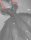 Gray Tulle Long Prom Dress Graduation School Prom Gowns