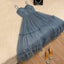 Gray Tulle Midi Prom Dresses ,Prom Wedding Prom Gown