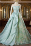 Green Ball Gown Strapless Embroidery Quinceanera Dresses