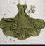 Green Evening Dress, Chiffon Formal Gown, New Prom Dress