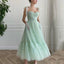 Green Shiny Sequins Midi Homecoming Dress Prom Dress