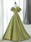 Green Satin Long Off Shoulder Prom Dress Green Prom Dress Prom Dress shops