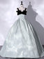 Green Straps Black Velvet Quinceanera Dresses