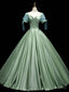 Green Sweetheart Neck Satin Long Prom Dresses, Green Sweet 16 Dresses