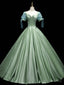 Green Sweetheart Neck Satin Long Prom Dress, Green Sweet 16 Dresses