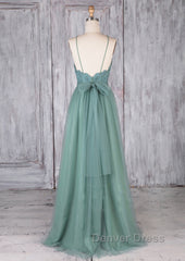 Green tulle lace long prom Dresses green lace evening Dresses