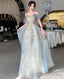 Green Tulle Lace Prom Dress, Long Prom Gowns, Green Tulle Lace Prom Dresses