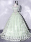 Green Tulle Straps Appliques Quinceanera Dresses