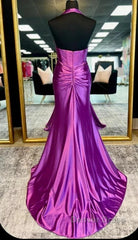 Halter Mermaid Long Prom Dresses With Open Back
