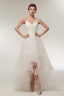 High Low Spaghetti Straps Minimalist Design Wedding Dresses