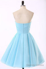 High Quality Chiffon Light Blue Homecoming Dresses