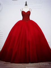 High Quality  Gorgeous Beaded Sweetheart Ball Gown Wedding Dress Prom Dress