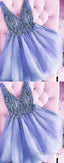 Homecoming Dresses Tulle V Neck Ruffles Short Gown Cute
