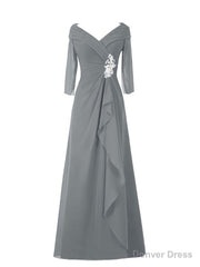 Hot Sale Long Sleeve Beading A-Line Mother of the Bride Dress