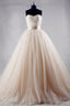 Hot Strapless Tulle Ball Gown Wedding Dresses Lace Up Back