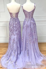 Hot Violet Purple Lace Long Prom Dresses Cheap Uk Evening Dress
