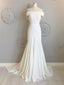 Ivory Off The Shoulder Mermaid Wedding Dress, Off Shoulder Ivory Mermaid Prom Dresses