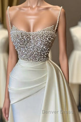 Ivory Prom Dresses With Pearl Prom Dresses Formal Evening Dresses
