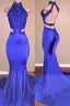 Lace Appliques Mermaid Evening Gowns Prom Party Gowns