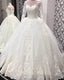 Lace Embroidery Ball Gowns Wedding Dresses Long Sleeves