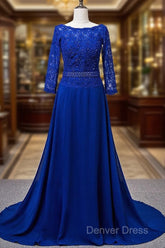 Lace Long Sleeves Scoop Neck Mother Of The Bride Dresses