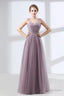 Lavender A Line Sweetheart Floor Length Tulle Pleated Bridesmaid Dresses
