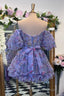 Lavender & Fuchsia Off The Shoulder Ruffles Homecoming Dresses