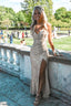 Light champagne sequin Prom Dress, Formal Dresses,Prom Dress, sexy Prom Dresses