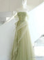 Light Green Tulle with Beaded A Line Prom Dress Light Green Prom Dress