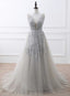 Light Grey High Quality Long Prom Dress, New Prom Dresses