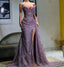 Light Purple High Split Prom Dress, Sweetheart Mermaid Prom Dress, Elegant Dresses For Wedding