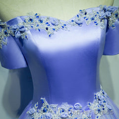 Light Purple Tulle Long Off Shoulder Long Party Dress, Lavender Prom Dress