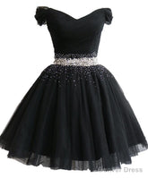Little Black Homecoming Dress Tulle Cute Short Formal Dress