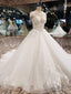 Long Ball Gowns Sweetheart Appliques Tulle Wedding Dresses