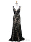 Long Evening Gowns New Arrival With V-Neck Backless Appliques Beading