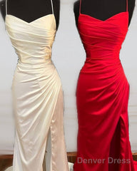 Long Mermaid Pleated Dress With Slit