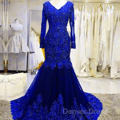 Long Mermaid Sequin Beaded Green Prom Dresses With Sleeves Lace Evening Dresses