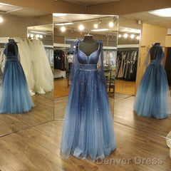 Long Prom Dress,Ombre Popular Evening Dress ,Fashion Wedding Party Dress