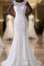 Long Scoop Lace Mermaid Wedding Dress Bridal Dresses