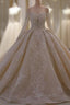 Long Sleevess Ball Gowns Off the shoulder Sequins Wedding Dresses