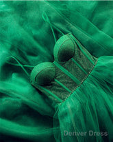 Long Tulle Sparkly Sweetheart Corset Dress