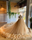 Long Wedding Dress, Champagne Prom Dresses