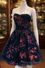 Lovely Black Sweetheart Short Homecoming Dress, Black Prom Dresses