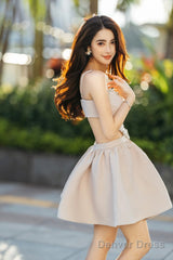 Lovely Heart-Shaped Diamond Backless Prom Dresses, Party Dresses